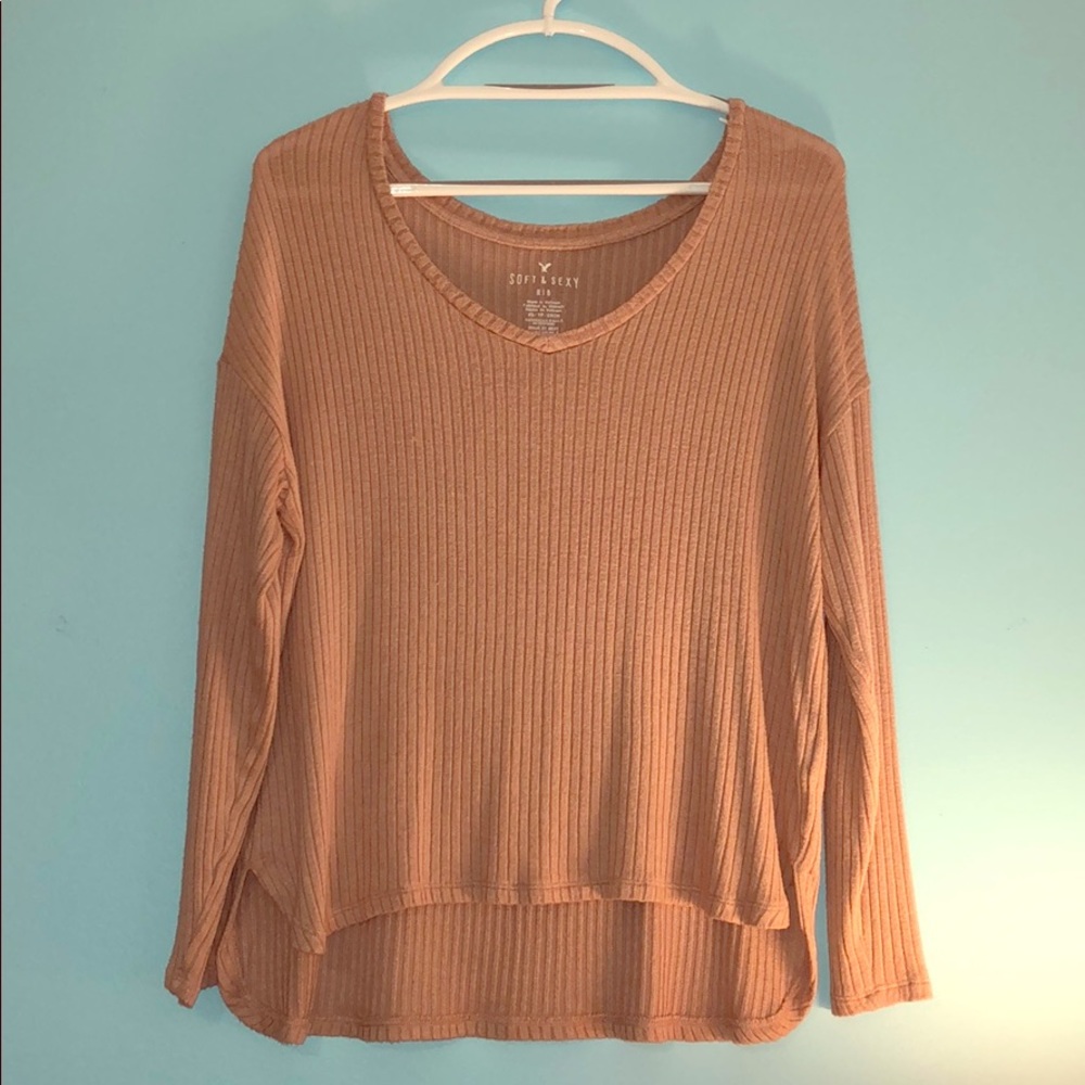 Soft and Sexy American Eagle Ribbed Blouse